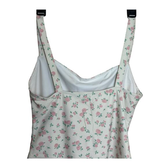 Reformation Eliza One Piece White Floral Swimsuit M EUC Romantic Cottagecore - Picture 6 of 14